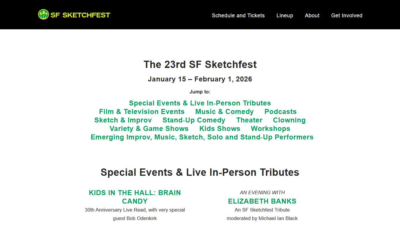 2026 Lineup - SF Sketchfest